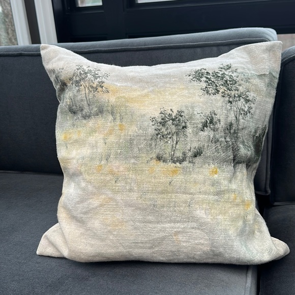 Pottery Barn Accents Landscape Linen Accent Pillow Cover